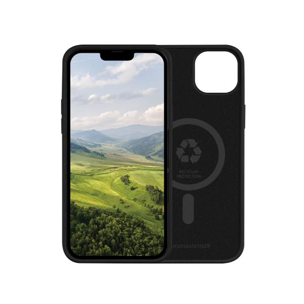 Custodia iPhone 14 Plus Dbramante 1928 Monaco Silicone Riciclato Nero