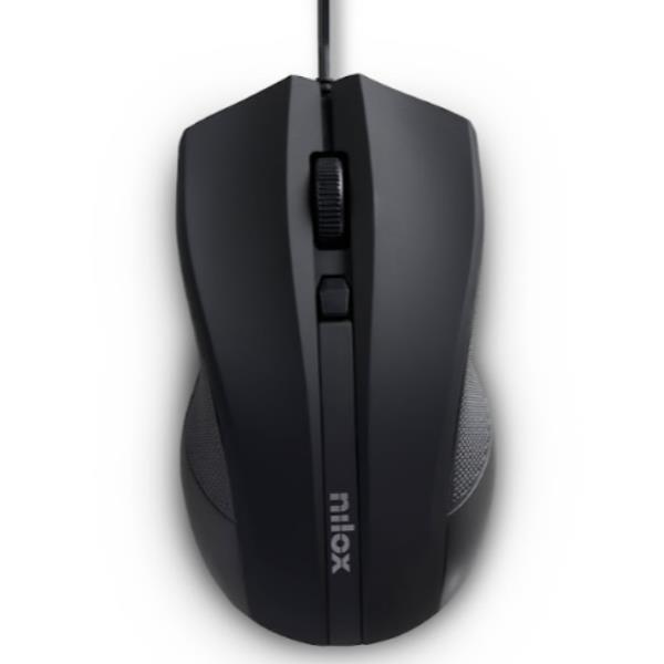 Mouse Ottico Nilox Tech USB 1600 DPI Nero Ergonomico