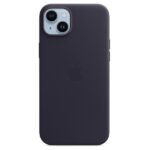 Cover iPhone 14 Plus Apple in Pelle con MagSafe – Nero Midnight