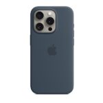 Cover Apple MagSafe Silicone per iPhone 15 Pro Blu Tempesta