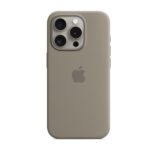 Cover iPhone Apple MagSafe Silicone per iPhone 15 Pro Grigio Creta