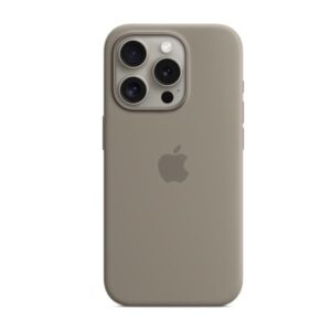 Cover iPhone Apple MagSafe Silicone per iPhone 15 Pro Grigio Creta