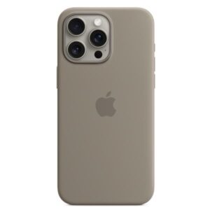 Cover iPhone Apple MagSafe Silicone per iPhone 15 Pro Max Grigio Creta