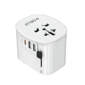 Caricabatterie Celly MULTIPLUG30W 30W 3 Porte USB Bianco