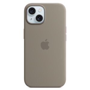 Cover iPhone Apple MagSafe Silicone per iPhone 15 Grigio Creta