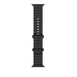 Cinturino Smartwatch Apple Ocean 49mm Nero Titanio Elastomero Regolabile