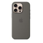 Cover iPhone Apple MagSafe Silicone Grigio Pietra per iPhone 16 Pro