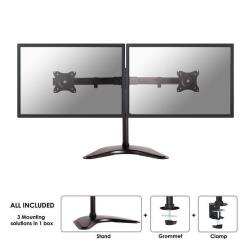 Staffa Monitor Neomounts NM-D335DBLACK per 2 Schermi fino a 27"