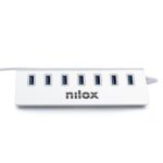 Hub USB Nilox 7 Porte USB 3.0 Grigio