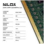 Modulo di Memoria RAM DDR2 Nilox 2GB 800MHz CL6 DIMM