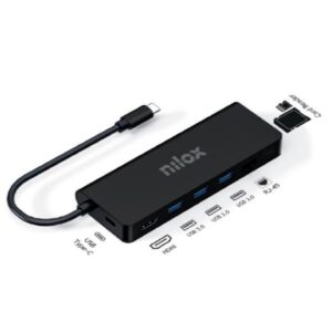 Docking Station USB-C Nilox 8in1 Alluminio per Notebook