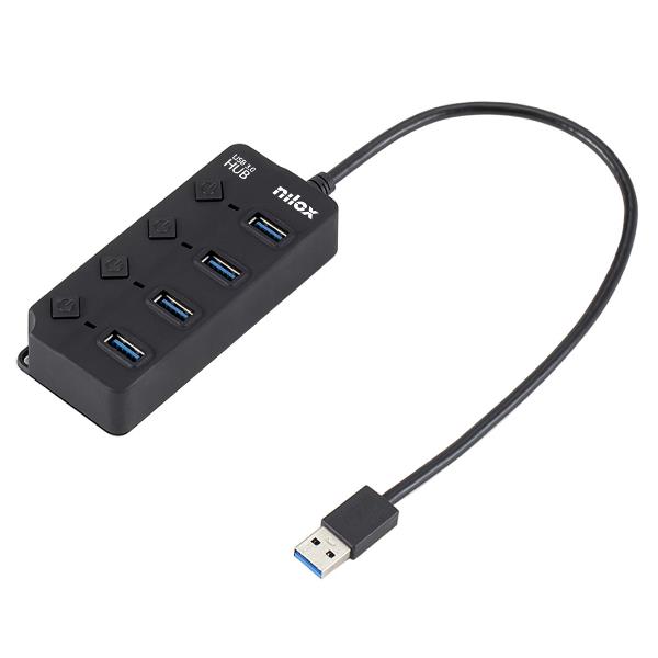 Hub USB Nilox 4 Porte USB 3.2 Gen 2 con Switch