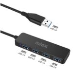 Hub USB Nilox 4 Porte USB 3.2 Gen1 Nero