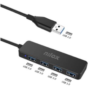 Hub USB Nilox 4 Porte USB 3.2 Gen1 Nero