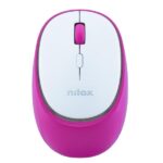 Mouse Wireless Nilox DUAL Bluetooth 5.2 e Dongle 2.4GHz Ricaricabile Rosa