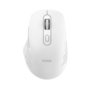 Mouse Wireless Nilox Dual Bluetooth 1600 DPI Silent Click 6 Tasti Bianco