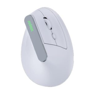 Mouse Wireless Verticale Nilox Tech Dual Bluetooth Ricaricabile 1600 DPI Bianco