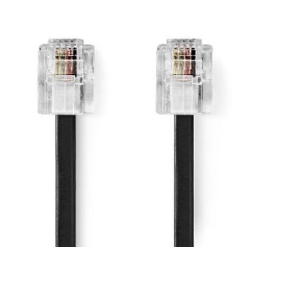 Cavo Patch RJ11 Nilox 2 metri Nero