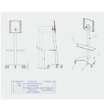 Supporto TV/Monitor ITB Solution OM17122 a Pavimento per Schermi fino a 65″ 50kg