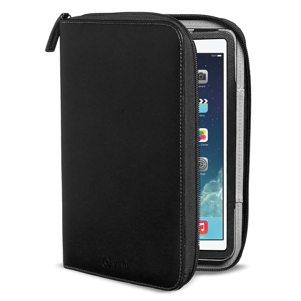 Custodia Tablet Celly Organizer per iPad Air 2013 Similpelle Nero