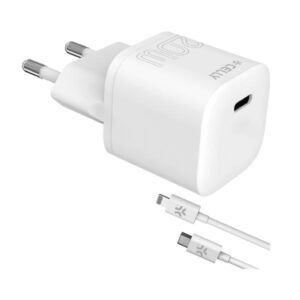 Caricabatterie Celly PC2TC20WLIGHTCA 20W USB-C con Cavo Lightning
