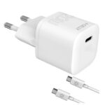 Caricabatterie Celly PC2TC20W 20W USB-C Bianco con Cavo