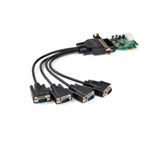 Scheda PCIe Serial Startech 4 Porte RS232 Acciaio