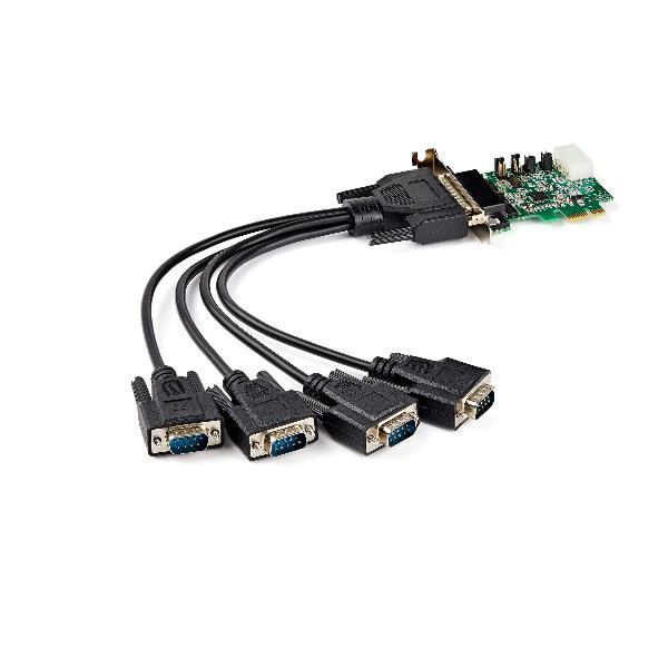 Scheda PCIe Serial Startech 4 Porte RS232 Acciaio