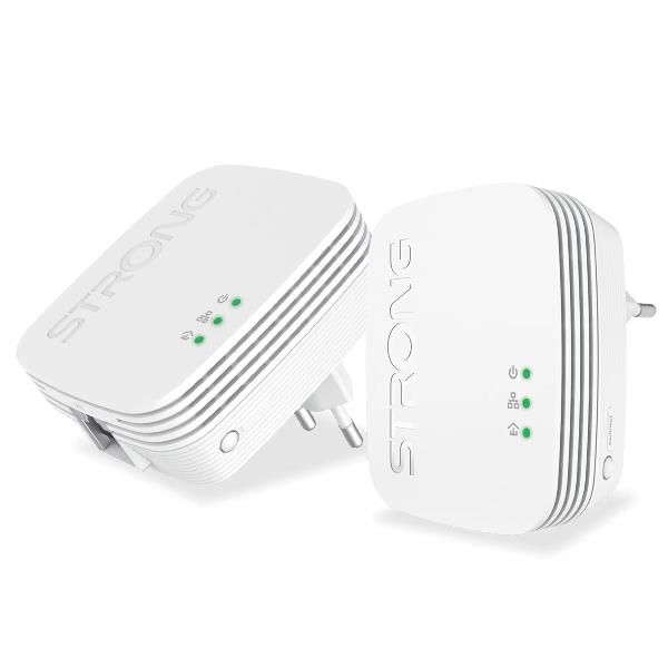 Adattatore Ethernet Powerline Strong 600 Duo Mini 600Mbps Bianco