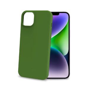 Cover iPhone 15 Plus Celly PLANET in TPU Verde