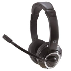 Cuffie Professionali Conceptronic Stereo 3.5mm con Microfono e Controllo Volume
