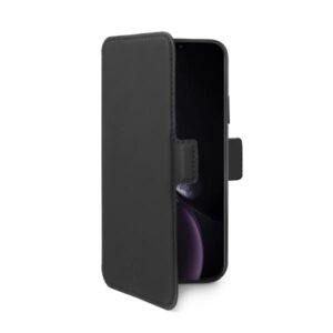 Custodia Celly Prestigem per iPhone XR Nero in Poliuretano