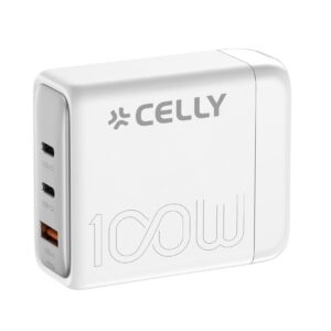 Caricabatterie Celly PS3GAN100W 100W Power Station 3 Porte USB-C