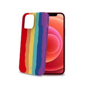 Cover Celly RAINBOW per iPhone 13 in Silicone Multicolore