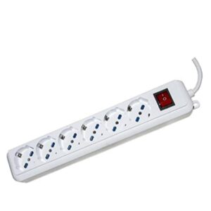 Multipresa Redline 6 Prese con Interruttore e Fissaggio a Muro 1.5m