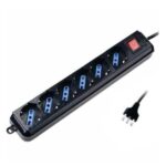 Multipresa Redline 6 Prese con Interruttore e Fissaggio a Muro 1.5m