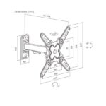 Staffa TV a Muro ITB Solution RO17.99.1233 per Schermi fino a 43″ 20kg