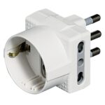 Adattatore Presa Legrand TRIS 1 Tedesca 2 Bipasso 16A Bianco