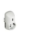 Adattatore Presa Legrand 2 Prese Italiane + USB Bianco 10A