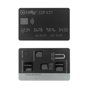 Kit Adattatori SIM Celly SIMKITAD per Micro e Nano SIM
