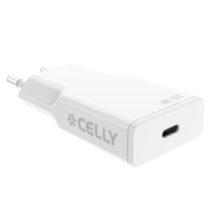 Caricabatterie Celly SLIMTC1C25W 25W GaN USB-C Bianco