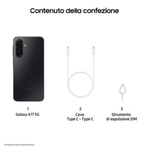 Smartphone Samsung Galaxy A17 5G 6.7" 128GB 4GB RAM Dual SIM Nero