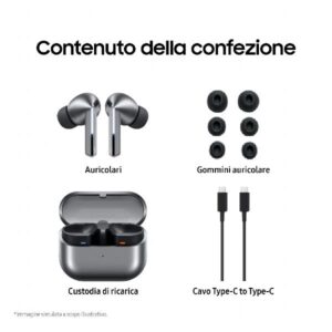 Auricolari Wireless Samsung Galaxy Buds3 Pro Silver Noise Canceling