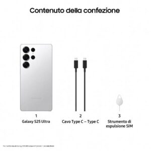 Smartphone Samsung Galaxy S25 Ultra 12+256GB Titanium WhiteSilver 6.9"