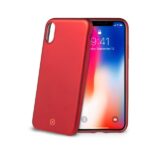 Cover Celly SOFT MATT per iPhone Xs e iPhone X Rosso TPU