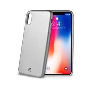 Cover Celly SOFT MATT per iPhone Xs e iPhone X - Argento