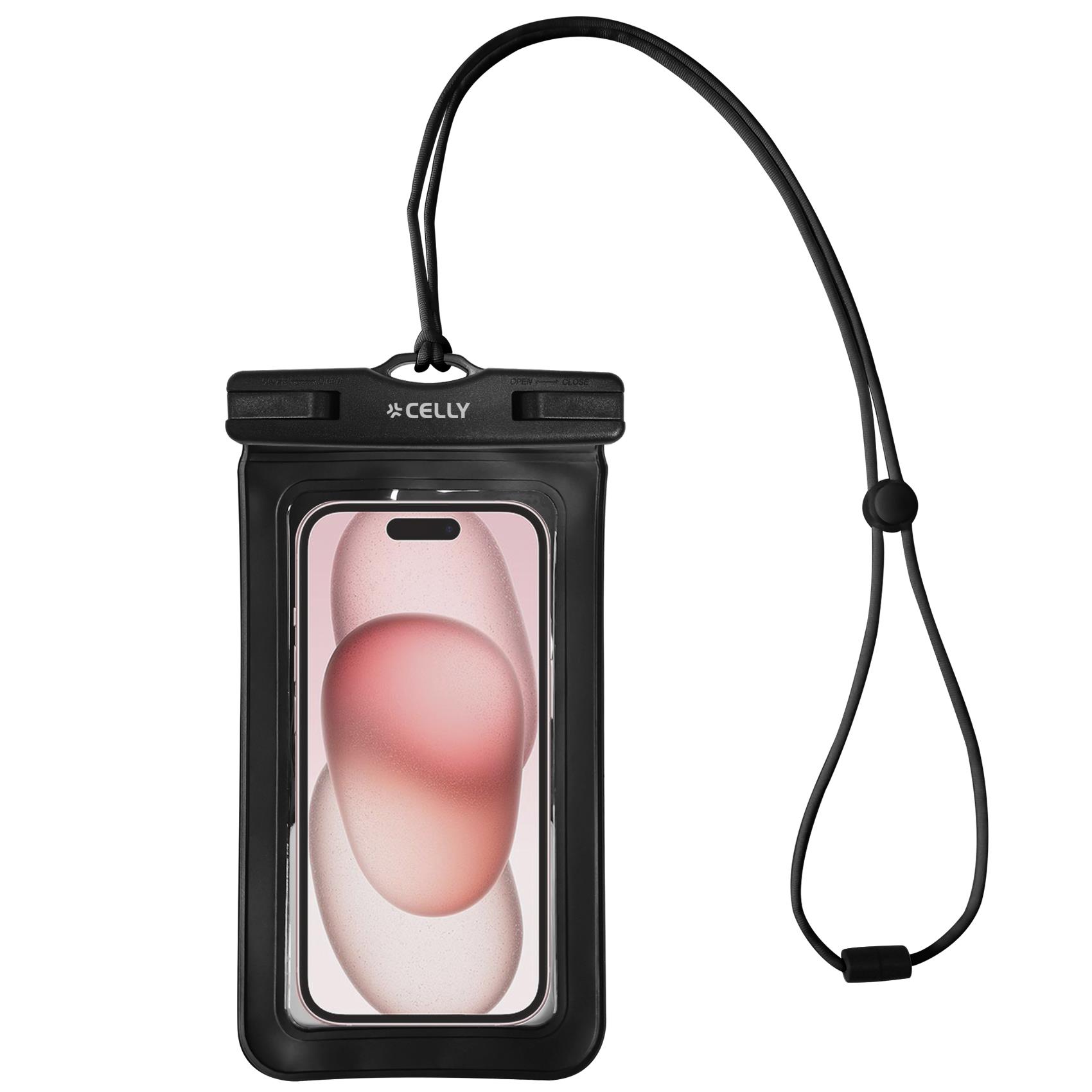 Custodia Impermeabile Celly SPLASHBAG25 IP68 per Smartphone fino a 7"