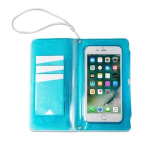 Custodia Impermeabile Celly Splash Wallet fino a 6.5" IPX4 Azzurro