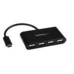 Hub USB Startech 4 Porte USB-C a USB-A 2.0 Nero