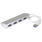 Hub USB Startech 4 Porte USB 3.0 SuperSpeed Compatto Grigio